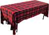 rectangle tablecloths  red black gold Christmas plaid    60  x 118 