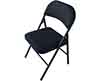 folding chairs  premium  steel  black  padded 