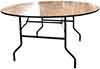 5 foot round tables wood top