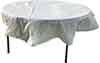 round tablecloth  white  disposable  plastic    84 
