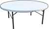 6 foot round tables  bifold 