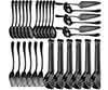 30 piece matched serving utensils set black