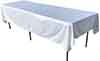 rectangle tablecloths wrinkle free scuba white 55 x 120