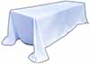 rectangle tablecloths  white    90  x 156   rounded corner 
