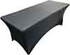 stretch spandex rectangle tablecloths black for 6 ft table