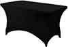 stretch spandex rectangle tablecloths  black    for 4 ft  table