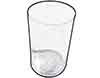 cylindrical glass vase   8  x 5 