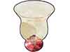 glass goblet vase   10  x 7 