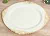 charger plates  ivory with gold embossed baroque rim    13 