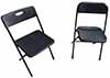 folding chairs  plastic  black 