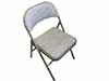 folding chairs  steel  gray  padded 