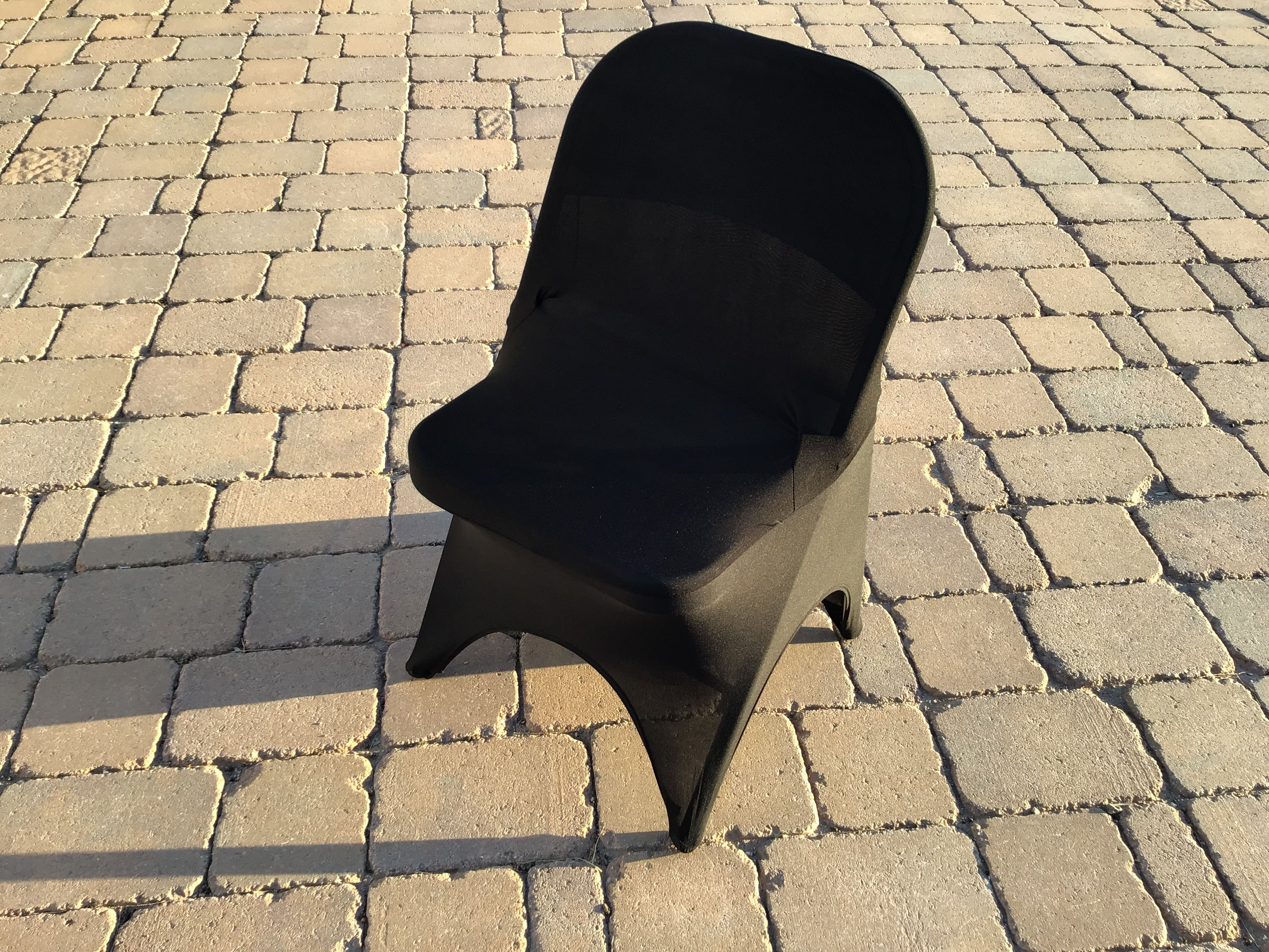premium fitted spandex chair covers w/3-way open arch, foot pockets (any color)