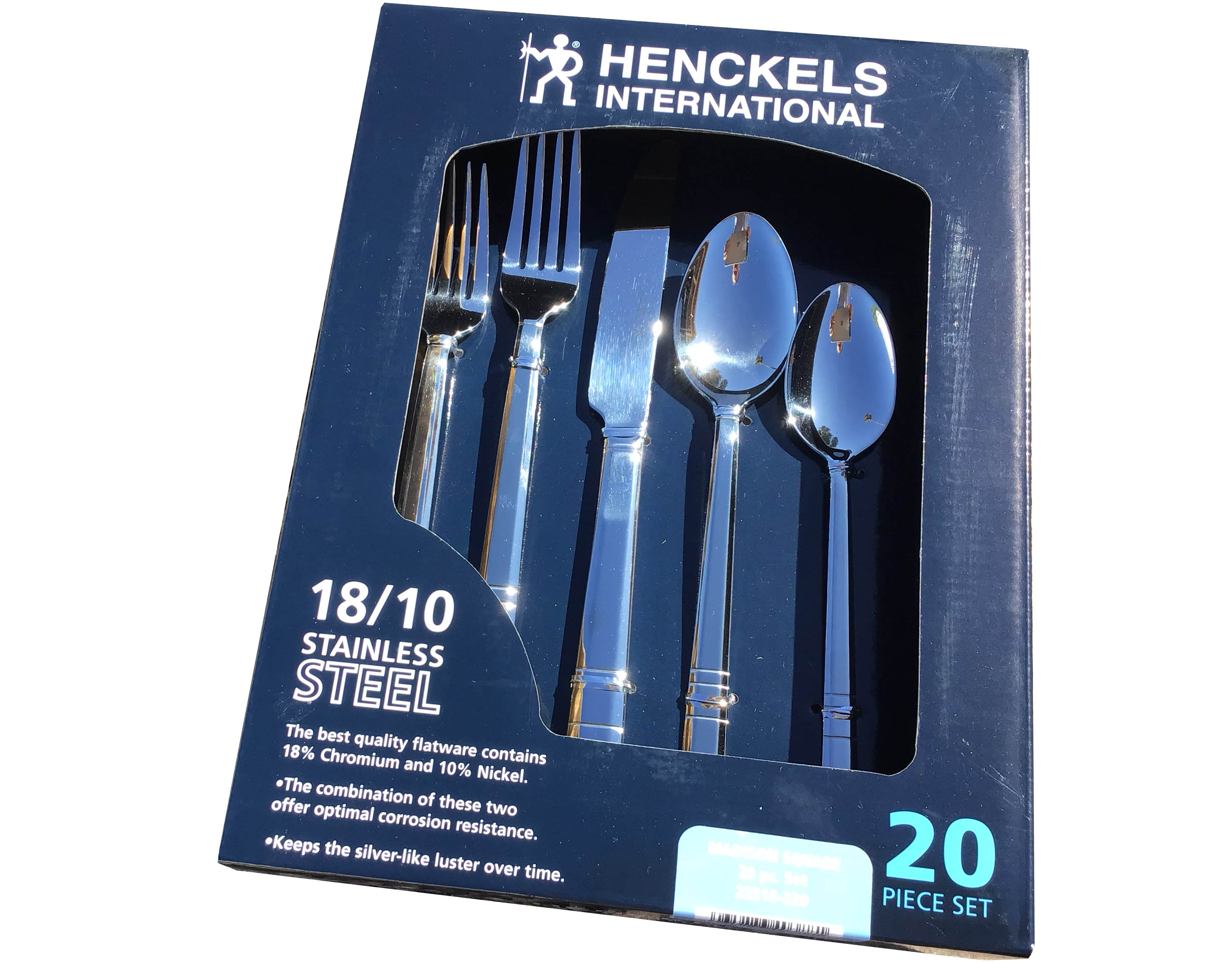 20-piece stainless steel flatware set (Henckels 18/10)