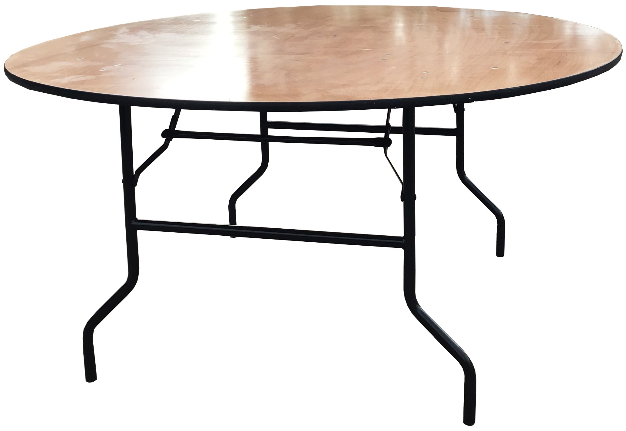 5 foot round tables (wood top)