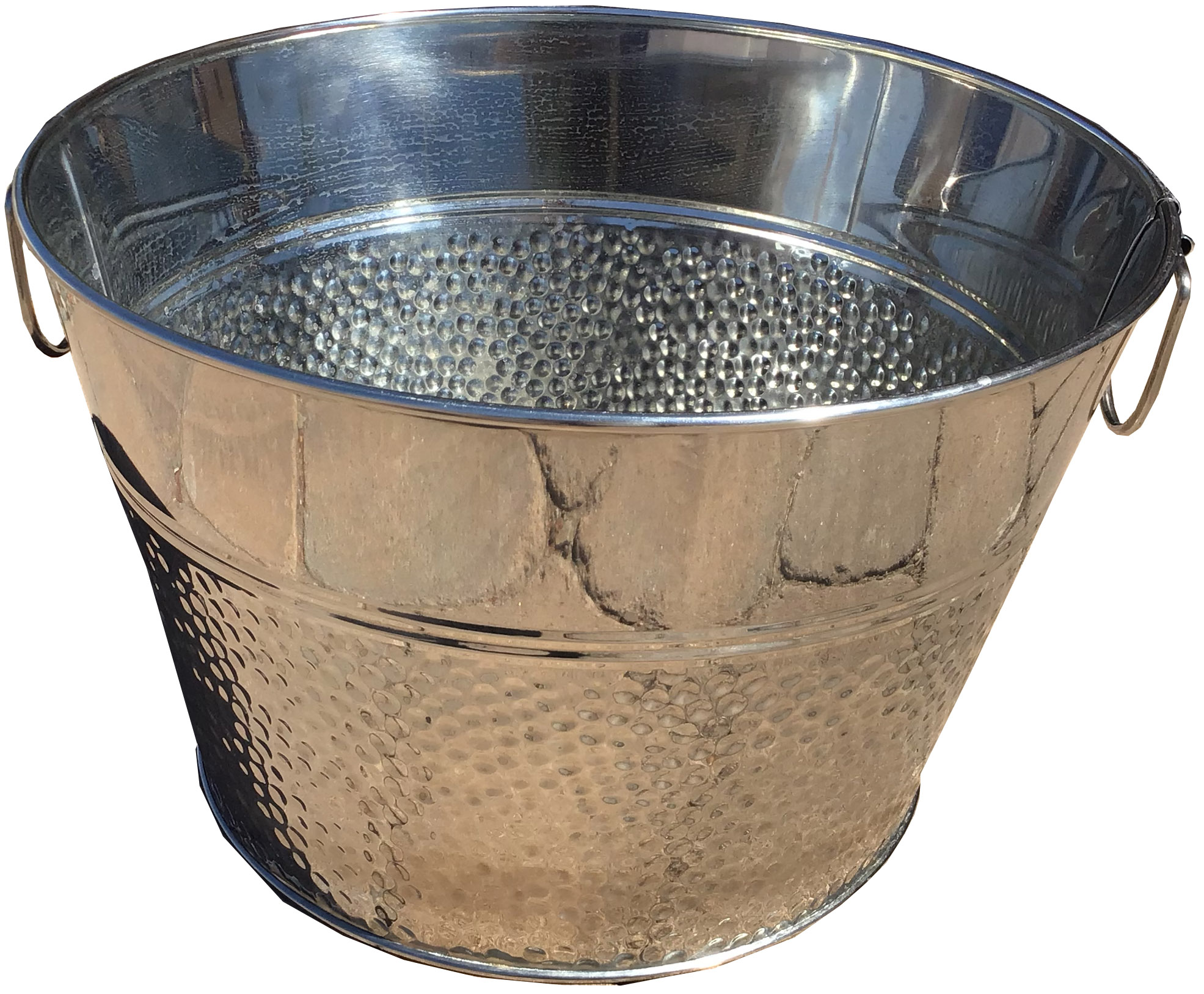 silver metal party tub