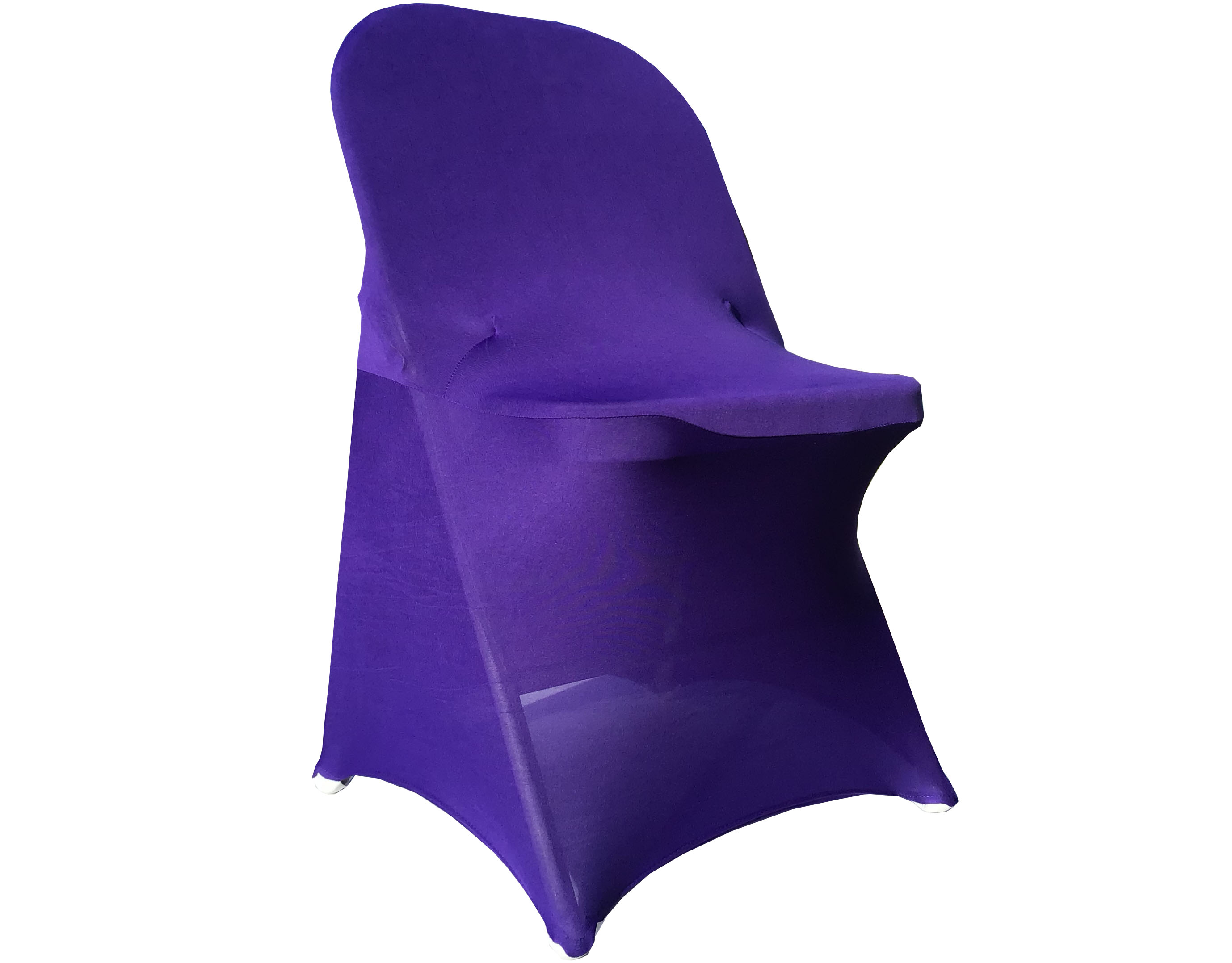 spandex stretch-fitted slip-on chair covers (purple)