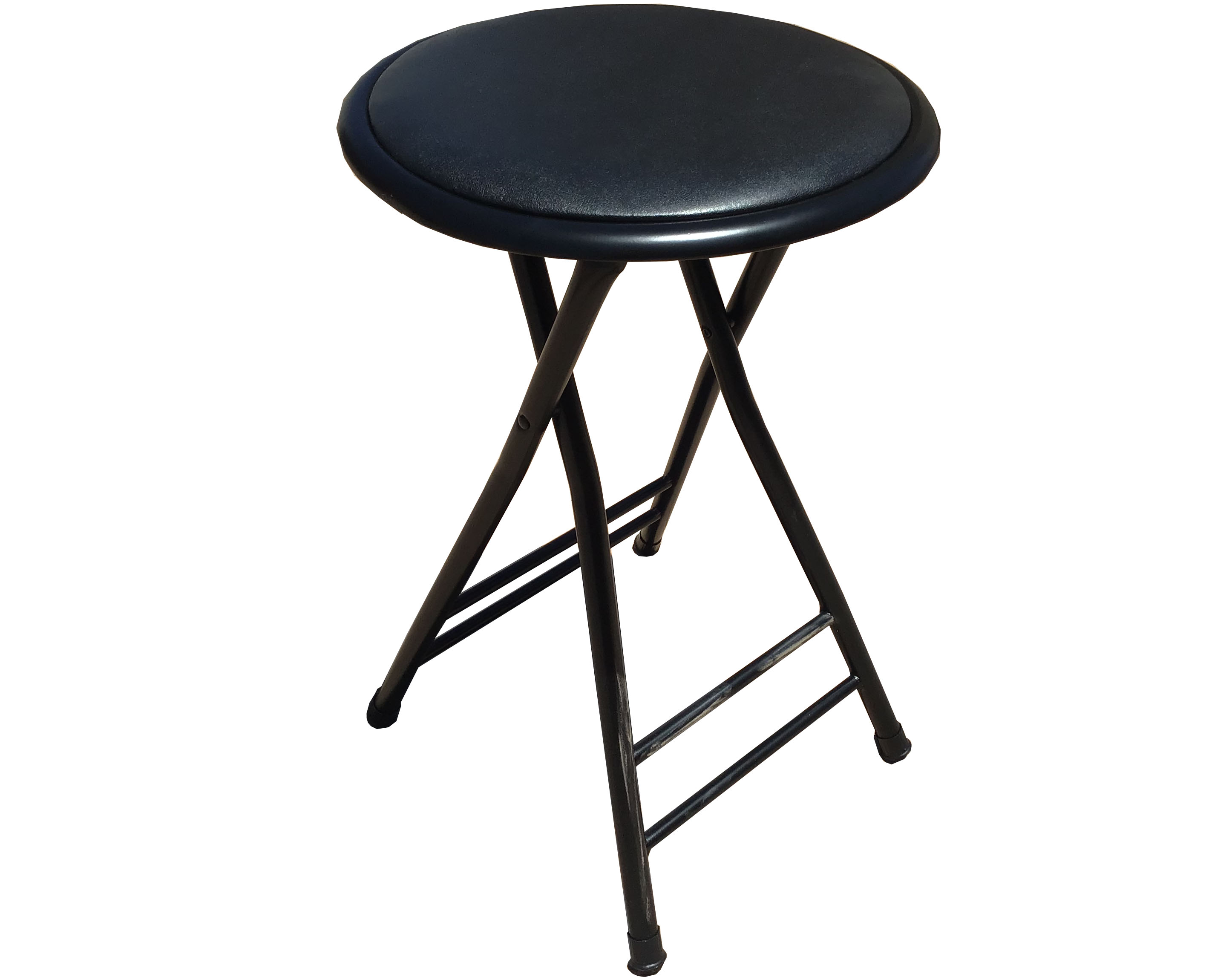 folding bar stools (black, padded) - 24 high