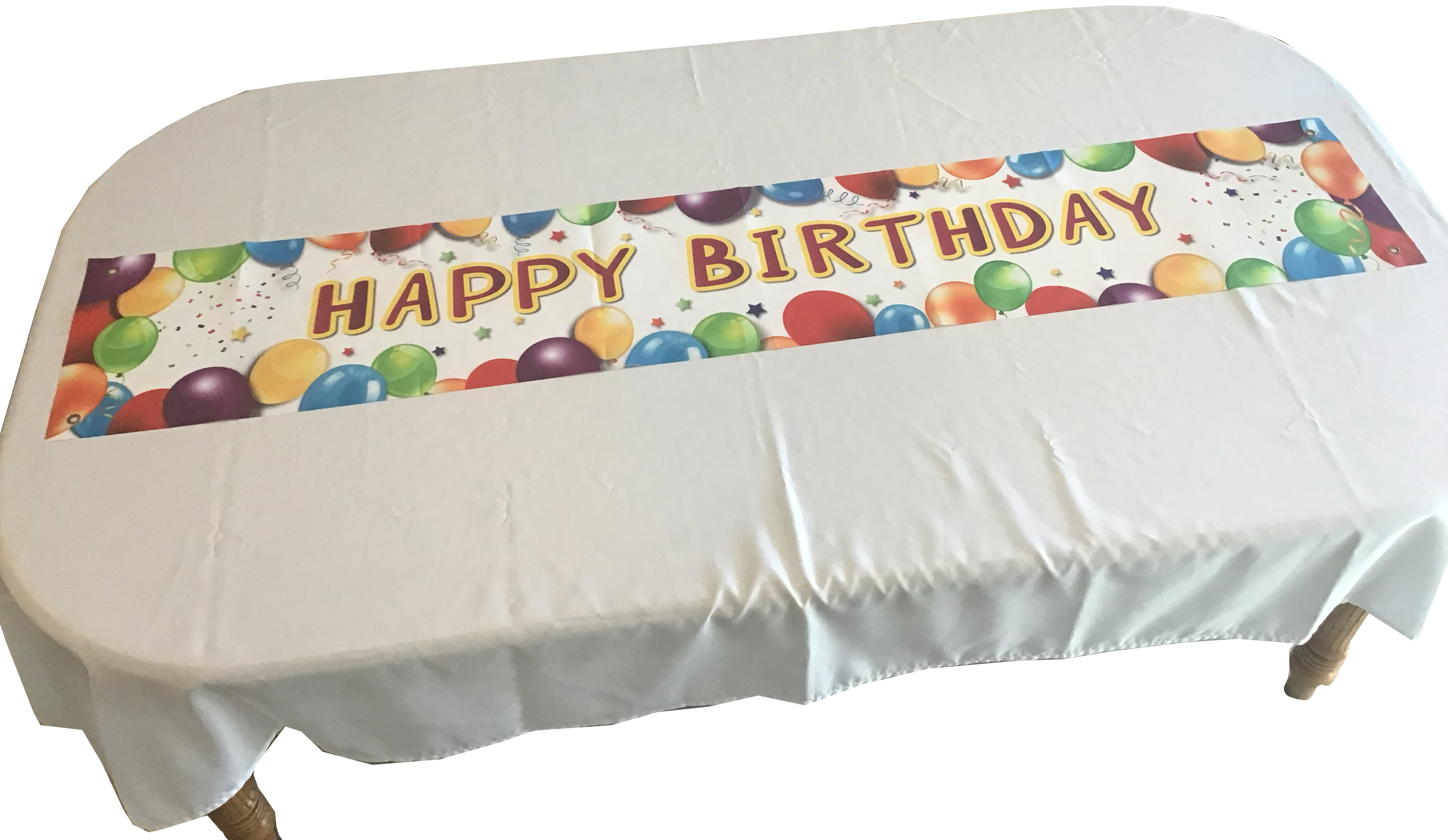 Happy Birthday banner / table runner (12 x 72)