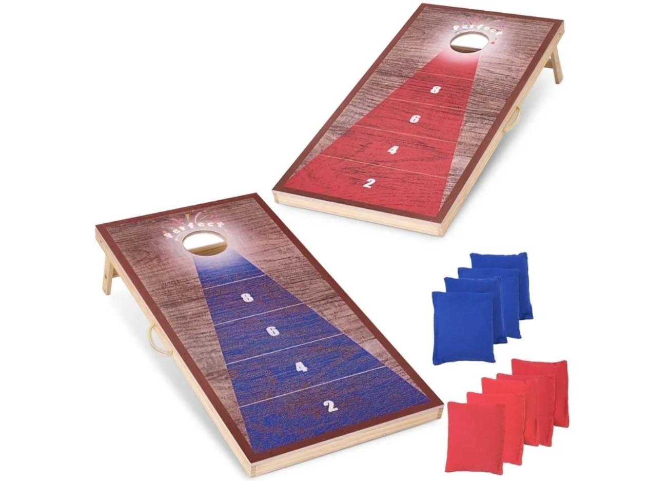 cornhole beanbag toss set