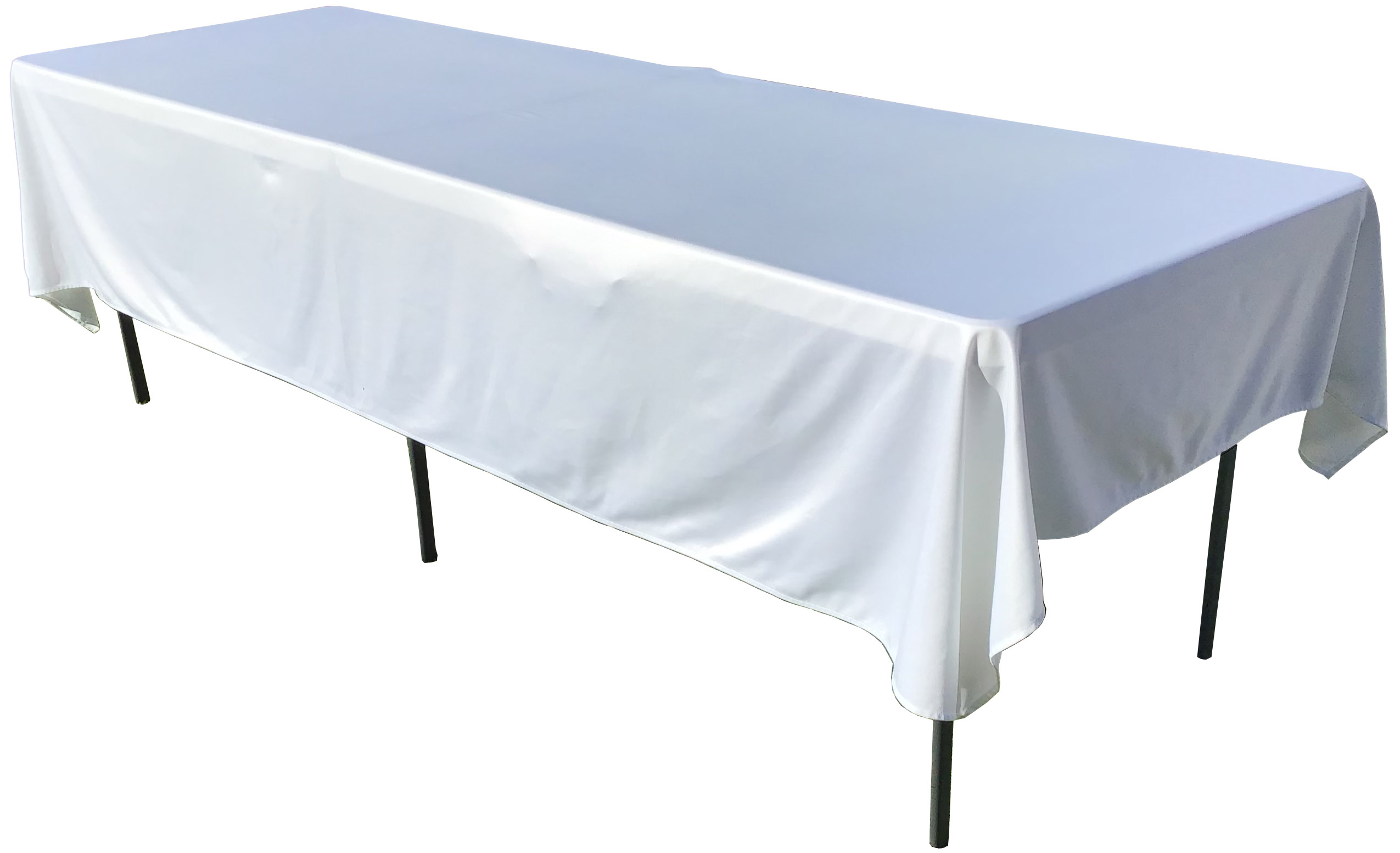 rectangle tablecloths (wrinkle-free scuba, white) - 55 x 120