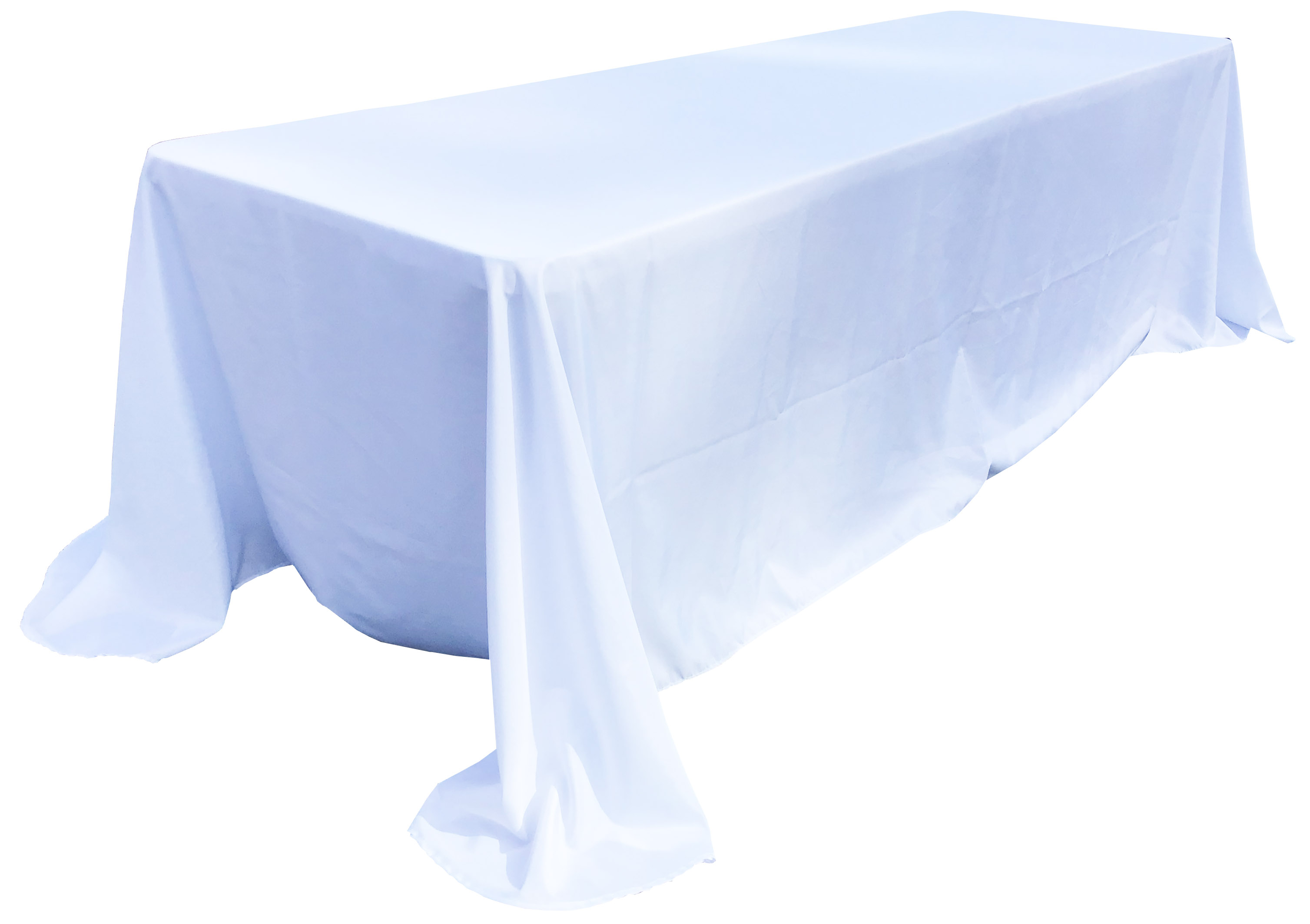 rectangle tablecloths (white) - 90 x 156 (rounded corner)