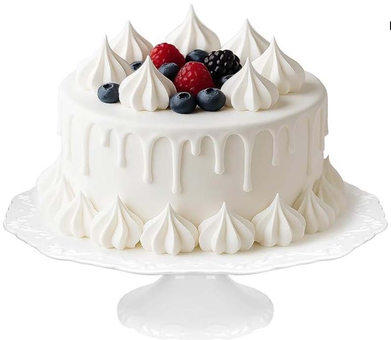cake stand (porcelain, white) - 12 diameter for 10 cake