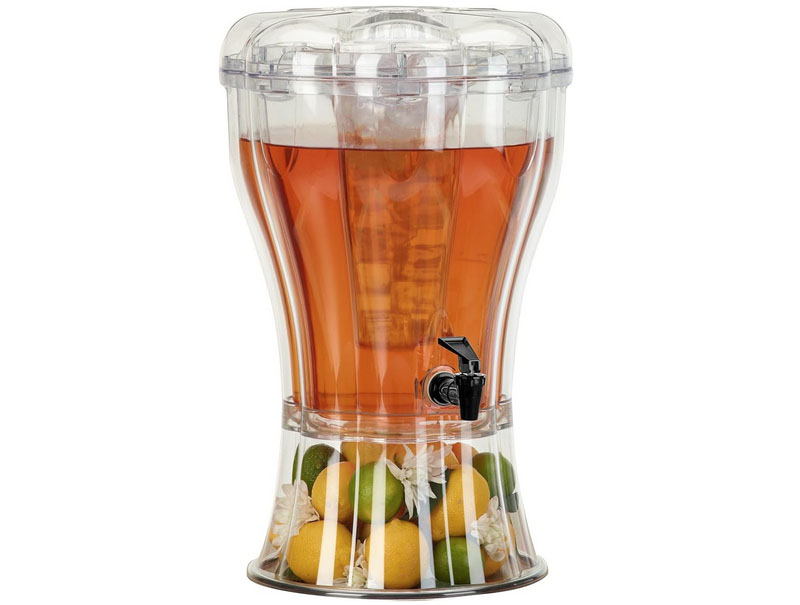 3.5 gallon beverage dispenser with ice core (plastic, Buddeez)