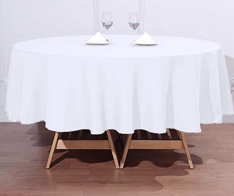 round tablecloths (white) - 90