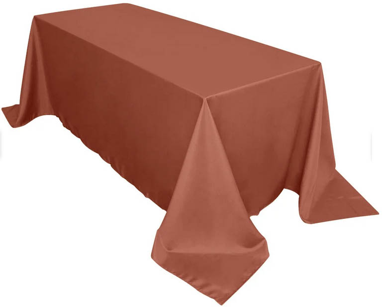 rectangle tablecloths (terracotta/rust) - 90 x 132