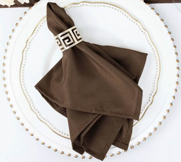 cloth dinner napkins (chocolate) - 17 x 17