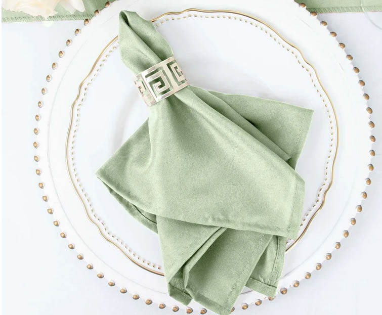 cloth dinner napkins (sage green) - 17 x 17
